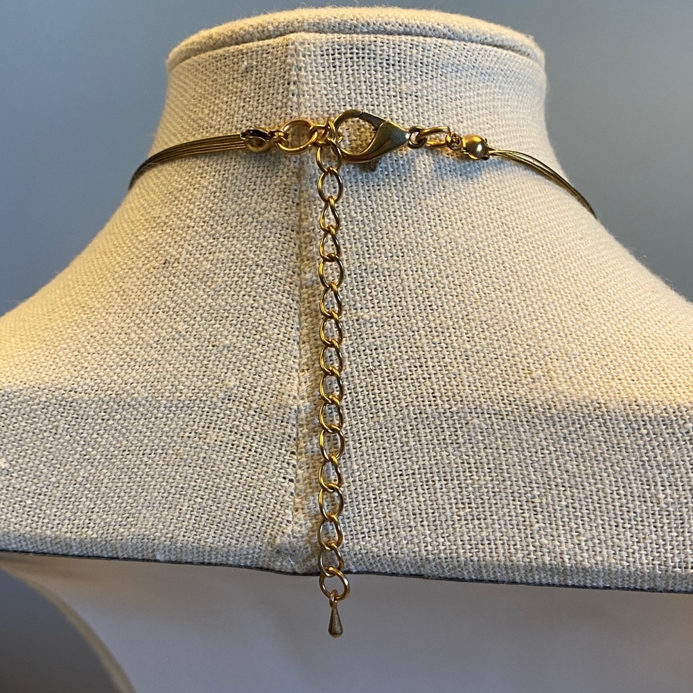 Elegant Multi-Strand Gold and Silver Necklace - Picture 4 of 4